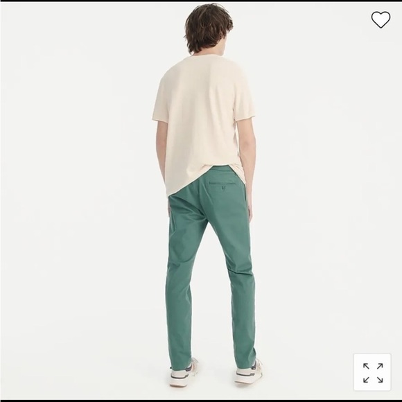 J Crew Men W38 L32 Flex Slim Pants Flat Front Green Tapered Leg Work Office - Picture 2 of 13